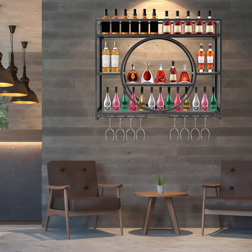 Wine rack bar shelves wall - rack,